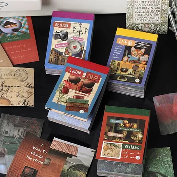 50 Yaprak Yapmak Gün Bir Şiir Serisi Dekoratif Çıkartmalar Kitap Retro El Kitabı Malzeme Scrapbooking Etiket günlük defteri Planlayıcısı