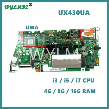 UX430UA ı5/I7CPU 4G/8G/16G RAM Anakart Asus ZenBook İçin UX430 UX430UQ RX430UQ BX430UQ U4100U U4100 Laptop Anakart