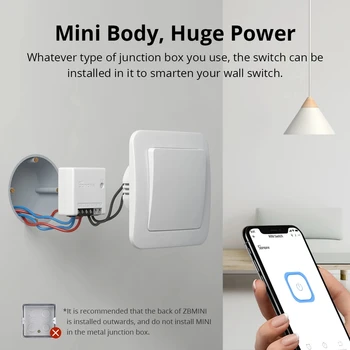 1/30 ADET SONOFF ZBMİNİ Zigbee Akıllı ışık anahtarı Modülü İki Yönlü Kontrol Anahtarı Akıllı Ev İle Çalışır Smartthing Alexa 1