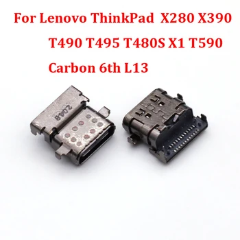 1 Adet USB şarj yuvası Fişi Şarj Portu Konektörü Lenovo ThinkPad X280 X390 T490 T495 T480S X1 T590 Karbon 6th L13 C Tipi