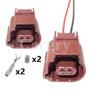 1 Takım 2P 8K0973702A 1670587-2 1670583 Oto Elektrik Teli Soketi VW Audi Araba için Plastik Gövde Kablo Konektörü