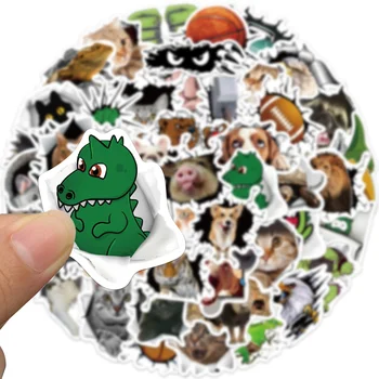 10/50 Adet Kediler 3D Duvar Sticker Delik Görünümü Canlı Hayvan Banyo Ev Dekorasyon Hayvanlar Vinil Çıkartmaları Sanat Duvar Kağıdı Posteri