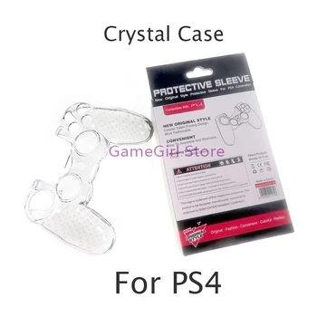 10 adet kaymaz Şeffaf Kristal Kılıf İçin Nokta ile Playstation 4 PS4 Denetleyici Koruyucu Kılıf Temizle Kabuk Kapak