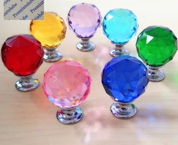 10 Adet Kristal Mobilya Dolap Dolap Topuzu Elmas Topu Ananas Topu Çekmece Dolap Çekme Açık Mavi Pembe Mor Sarı