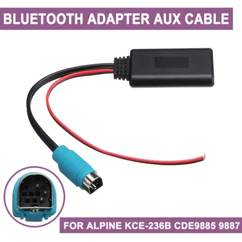 12V Araba bluetooth Adaptörü Aux Modülü Kablosu Stereo AUX-İN bluetooth aux araç kiti Alp KCE-236B CDE9885 9887