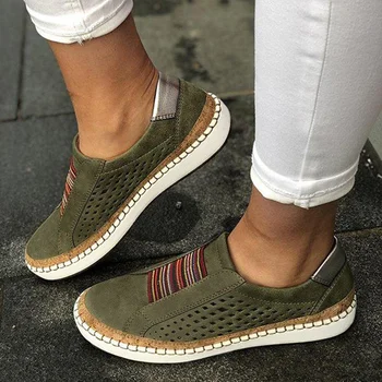 2023 Yeni Bahar Bayanlar Dekolte Daireler Beyaz Rahat vulkanize ayakkabı Sonbahar Nefes Hollow Out Sneakers üzerinde Kayma Zapatos De Mujer