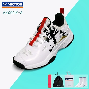 2023 Yeni Victor Badminton Ayakkabı çocuklar İçin erkek kız çocuk Nefes Yüksek Elastik kaymaz Spor Ayakkabı tenis