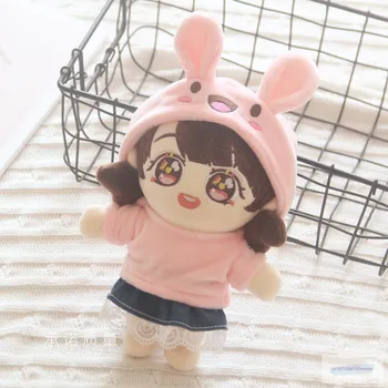 20cm oyuncak bebek giysileri Güzel bebek aksesuarları pembe tişört Kazak Kore Kpop EXO ıdol Bebek hediye DIY Oyuncak Kot etek
