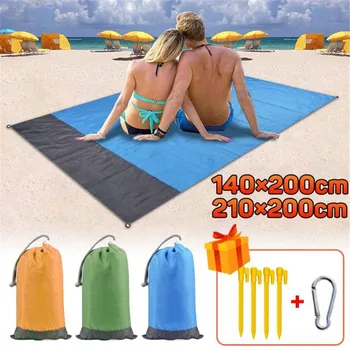 2x2. 1m Katlanır Kamp Mat Su Geçirmez Cep plaj battaniyesi Yatak Taşınabilir Hafif Mat açık piknik örtüsü Kum Plaj Mat 2