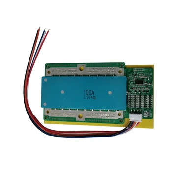 4S 100A 3.2 V LiFePO4 koruma levhası 12.8 V Araba Başlangıç İnvertör BMS PCB koruma levhası Kablo ile