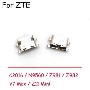 50 ADET ZTE C2016 W2016 Nubia Z11 Mini Max NX529j NX531J V7 MAX Z981 Z982 N9560 USB Şarj Bağlayıcı Tak Dock Soket Bağlantı Noktası