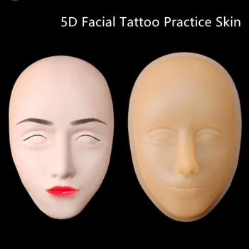 5D Yüz Dövme Eğitimi Kafa Silikon Uygulama Dudak/Kaş Dövme Cilt Manken Yüz/Kafa Kalıcı Makyaj İçin Yeni Başlayanlar