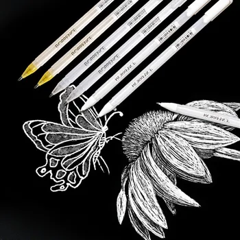 6 Adet / takım 0.7 mm boya kalemi keçeli kalem Graffiti Metalik işaretleme kalemleri Altın Gümüş Beyaz Kalem Yazma Çizim Sanat Malzemeleri
