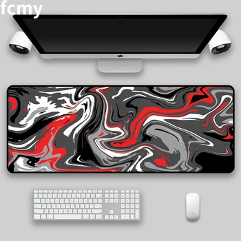 80x30cm Siyah Soyut Doku Büyük Oyun Mouse Pad bilgisayar masası MousePad Kilitleme Kenar Kauçuk Oyun Büyük sümen Dizüstü Bilgisayar Fare