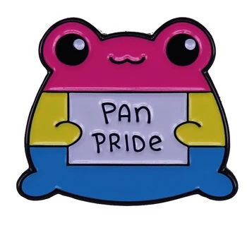 A2085 Karikatür Emaye Pimleri Gökkuşağı Bayrağı Kurbağa Yaka Rozeti Pin Sırt Çantası Giysi Dekoratif hayvan figürlü mücevherat LGBT Hediye
