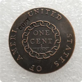 ABD 1793 ZİNCİR CENT AMERİ Sikke KOPYA hatıra paraları-çoğaltma paralar madalya paraları koleksiyon