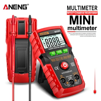 ANENG M107 Profesyonel Dijital Multimetre 4000 Sayımlar Otomatik Test Cihazı Dijital Multimetre Testeur Electrique Mini Multímetro Testi