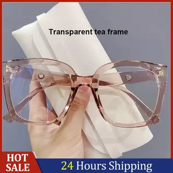 Anti mavi ışık gözlük kare çerçeve optik gözlük gözlük kadın erkek Anti-mavi GlassesTransparent bilgisayar gözlük
