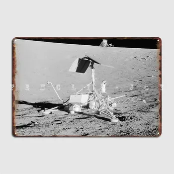 Apollo Aya İniş Resmi Bu Sıradışı Görünüm, Yüzeyde iki Uzay Aracını Gösteriyor Metal Tabela Parti Tabela Posterleri