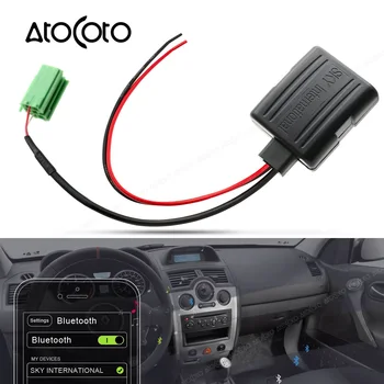 Araba Bluetooth Modülü 6 Pin MİNİ ISO Fiş Kablosu Adaptörü Renault Updatelist Radyo Stereo AUX Modu ile Kablosuz Ses Girişi