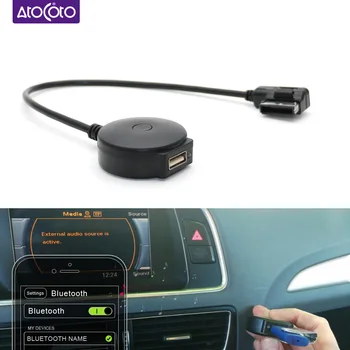 Araba Bluetooth Modülü USB AUX Alıcısı Kablosu Adaptörü Audi VW için A4 A5 A6 Q5 Q7 2G 3G MMI AMI MDI Sistemleri Ses Medya Girişi