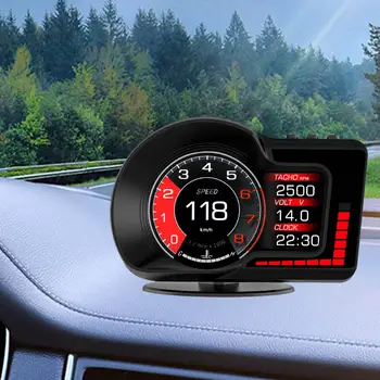 Araba Head up Display HUD OBD2 GPS Dayanıklı Otomotiv Aksesuarları Çok Fonksiyonlu Ekran Yorgunluk Sürüş Hatırlatma Aşırı Hız Alarmı 0