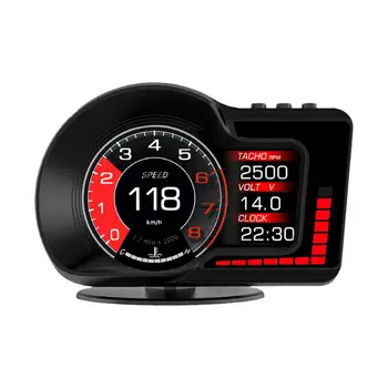Araba Head up Display HUD OBD2 GPS Dayanıklı Otomotiv Aksesuarları Çok Fonksiyonlu Ekran Yorgunluk Sürüş Hatırlatma Aşırı Hız Alarmı 1