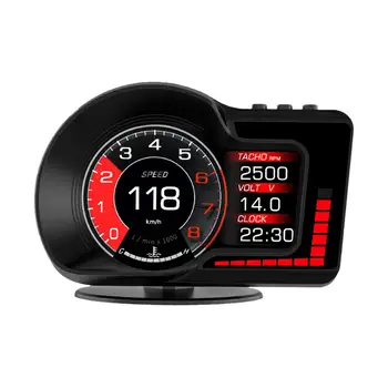 Araba Head up Display HUD OBD2 GPS Dayanıklı Otomotiv Aksesuarları Çok Fonksiyonlu Ekran Yorgunluk Sürüş Hatırlatma Aşırı Hız Alarmı 3