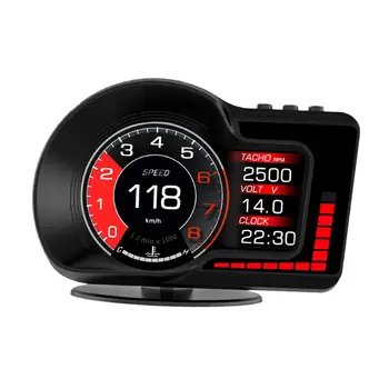 Araba Head up Display HUD OBD2 GPS Dayanıklı Otomotiv Aksesuarları Çok Fonksiyonlu Ekran Yorgunluk Sürüş Hatırlatma Aşırı Hız Alarmı 5