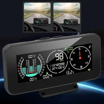 Araba Pusula İnklinometre Zaman Göstergesi Rulo Açısı Hız Göstergesi Göstergesi Ekran LCD Hız Göstergesi Araçlar Arabalar Suv Otobüsler