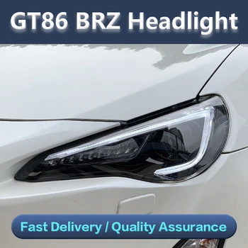 Araba Ön Far Subaru BRZ için Farlar 2012-2018 FT86 GT86 Kafa Lambası Styling Dinamik Dönüş Sinyali Lens Otomotiv