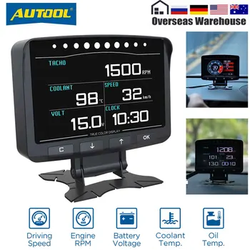 AUTOOL X50 PRO Dijital On-kart bilgisayar Araba OBD2 HUD HEAD Up Display Hız Ölçer OBD Elektronik Monitör Arıza Teşhis Göstergesi