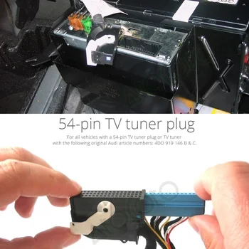 AV Yükseltme Video DVD Adaptörü Audi VW için 54 pin TV Tuner Fiş MP3 Ses Rns-E Mfd Navigasyon Artı 4DO 919 146 B C 5