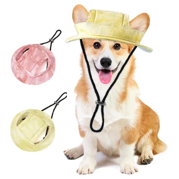 Ayarlanabilir köpek şapkaları Yaz Nefes Gölge beyzbol şapkası Açık Seyahat Yürüyüş Rüzgar Geçirmez Pet Köpekler güneş şapkası Küçük Orta Köpekler İçin 5