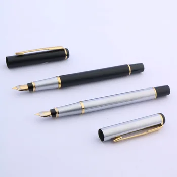 BAOER 801 klasik kalem METAL siyah paslanmaz çelik altın M HEDİYE dolma kalem Kırtasiye Ofis okul malzemeleri