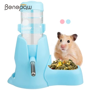 Benepaw Hamster Asılı Su gıda şişesi Konteyner Hiçbir Damla su sebili Kobay Tavşan Chinchilla Kirpi Sincap