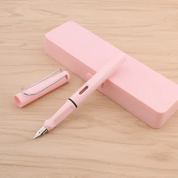 ChouXıongLuWeı kutusu hediye dolma kalem klasik öğrenci plastik EF UÇ Macaron pembe Iş Ofis okul malzemeleri Yazma 0