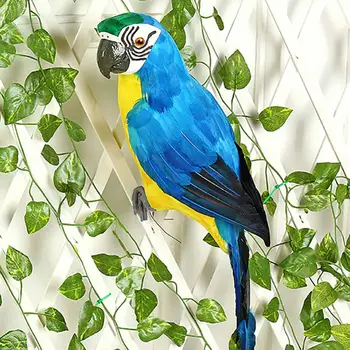 Dekor el yapımı süs 25/35cm papağan hayvan kuş çim heykelcik Yard Bahçe dekor