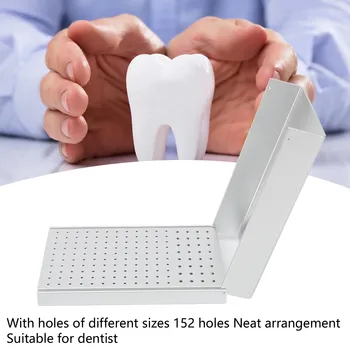 Diş Bur Temizleme Tutucu Diş Bur Otoklavlanabilir Durumda 152 Delik Bur Temizleme Tutucu Kutusu Diş Hekimi Diş Beyazlatma 0