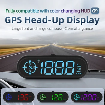 G9 HUD GPS Sistemi Tüm Arabalar İçin Elektronik Aksesuarlar Otomatik Akıllı Hız Göstergesi Head Up Display On-kart bilgisayar Aşırı Hız Alarmı
