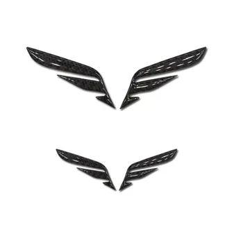 Genesis G70 Ön Arka Logo Trim Sticker Araba Dış Araç logosu Gerçek Karbon Fiber Koruyucu Çıkartmalar Styling 2 adet