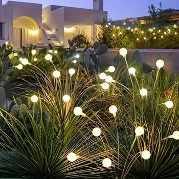 Güneş sıcak beyaz Firefly renkli degrade ışık açık kamp ortam lambaları bahçe çim dekoratif su geçirmez takılabilir LED 1