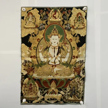 Herbalist Buda Nakış Tibet Thangka Ev Dekorasyon Boyama 3