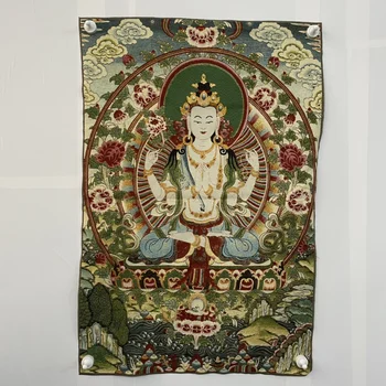 Herbalist Buda Nakış Tibet Thangka Ev Dekorasyon Boyama 4