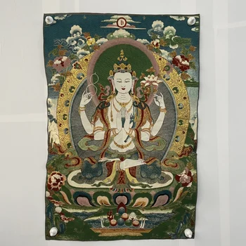 Herbalist Buda Nakış Tibet Thangka Ev Dekorasyon Boyama 5