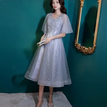 Hong Hu Kadın Resmi Elbise 2023 Yeni Büyük Boy kadın Elbisesi Balo Ziyafet Slim Fit Uzun Elbiseler Kadınlar İçin 5