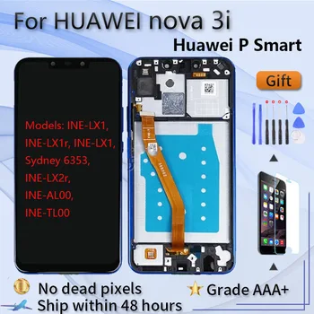 Huawei nova için 3i P Akıllı Artı INE-LX1 LX1r LX1 LX2r AL00 TL00 LCD ekran meclisi ile ön kasa dokunmatik cam, onarım bölümü ile