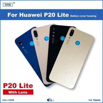 Huawei P20Lite Pil Kapağı Arka Kapı Konut Case Arka Değiştirme İçin Huawei P20lite Pil Kapağı İle Kamera Lens