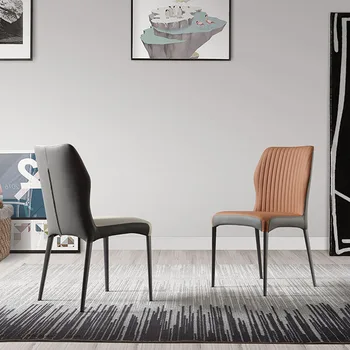 İtalyan Tarzı Ergonomik Sandalyeler Arkalığı Minimalist Akrilik Lüks Sandalyeler Modern Yemek Odası Sandalyeleri Salle Yemlik Ev Mobilyaları