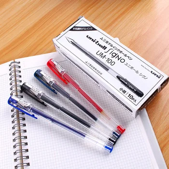Japonya UNİ Jel Kalem Kombinasyonu UM100 Çok paketi 0.5 mm Siyah Kalem Öğrenci Yazma Testi Kırtasiye